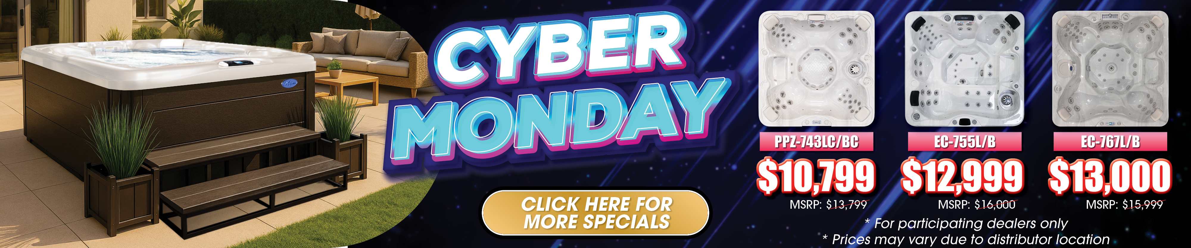 Calspas hot tub being used in a family setting - Plantation